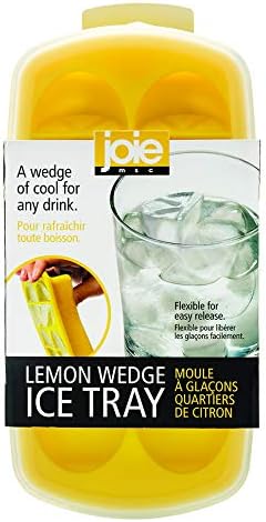 Joie 067742-291868 Lemon Wedge Silicone Ice Tray-067742-291868 Tray, Plastic, Yellow