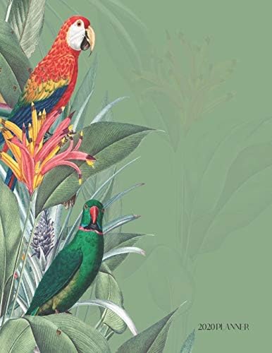 2020 Planner: Monthly calendar planner with federal holidays and inspirational quotes, parrots Paperback – December 1, 2019