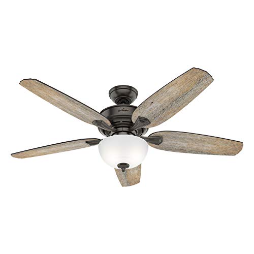 Hunter Fan 54 inch Casual Noble Bronze Indoor Ceiling Fan with Light
