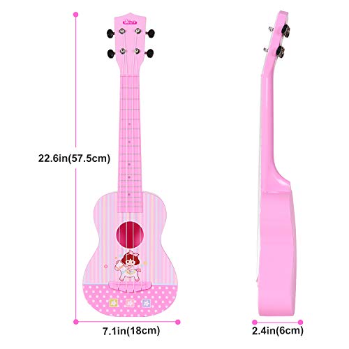 Ukulele Guitar Toy, 4 Strings Musical Instrument for Girl Boy Toddler Beginner with APP Control - Thumbnail 5