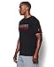 Under Armour Men's Wordmark T-Shirt, Black/Red, X-Large