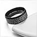 ALEXTINA 8MM Men's Stainless Steel Bible Verse Christian Lord's Prayer Cross Ring Wedding Bands Spinner Ring Laser Engraved