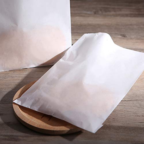 Flat Glassine Waxed Paper Party Favors Bags 6x9 for Cookies Candy Snacks Sandwiches Popcorn Bakery Birthday Christmas Gifts, Pack of 100 by Quotidian (6'' x 9'') - Thumbnail 2