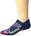 Feetures! Men's Elite Merino+ Cushion No Show Tab, Navy + Reflector, medium