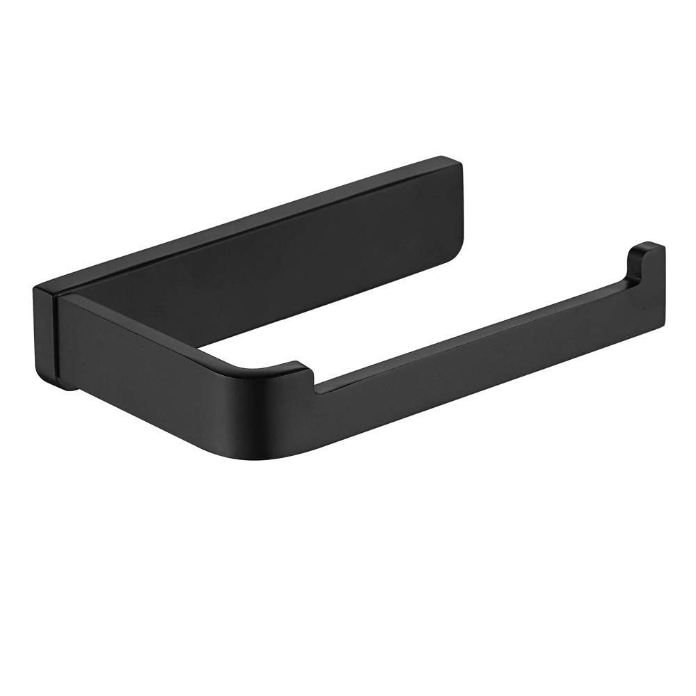 Holder, Paper Toilet Black Matte APLusee Open Half Organizer, Rod Bar TP Kitchen Bathroom Modern