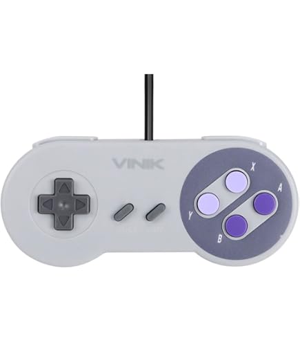 CONTROLE PARA PC COM FIO USB MODELO SNES JP – VINIK, Cinza