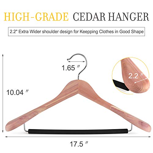 TOPIA HANGER Unfinished American Red Cedar Wood Coat Suit Hangers, Luxury Wooden Jacket Clothes Hang - //coolthings.us