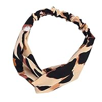 WeLoveFamily Headband Hair Bands Twisted Boho Turban Yoga Sports Running for Women Girls Holiday Fashion Gifts Headwrap Leopard Animal Print Cute Stretchy Hair Accessories