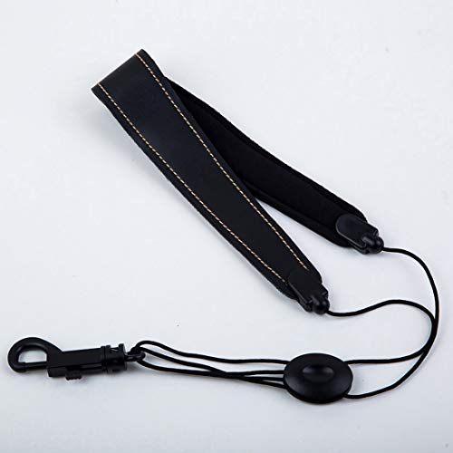 Baynne Adjustable Leather Sax Padded Pressure Reducing Strap with Clasp Saxophone Belt Shoulder Accessories