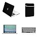 TOP CASE - Rubberized Hard Case Compatible with Apple13-Inch MacBook Pro A1425 and A1502 Bundle with Sleeve, Silicone Keyboard Cover, Clear Screen Protector and Mouse Pad - Black