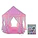 Truedays Girls Princess Castle Play Tent Large Playhouse Indoor Outdoor for Kids with Led small Star Light string, No Balls