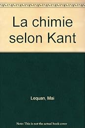 La  chimie selon Kant