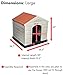 Internet’s Best Outdoor Dog House - Medium or Large Dogs - Comfortable Cool Shelter - Durable Plastic Design - Home Kennel - Indoor or Outdoor Use - Large