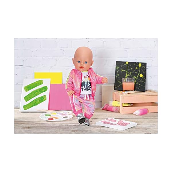Zapf Creation BABY Born Puppenkleidung - Designerkleidung mit Modeaccessoires - Deluxe Trendy Pink Set – Bild 5