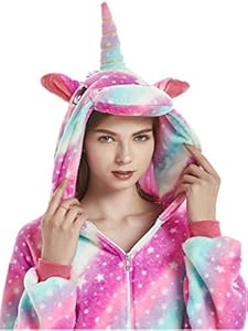 Adult Onesie Unicorn Pajamas for Women Men Teens Girls Animal Halloween Costumes