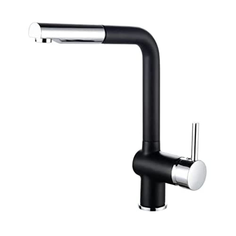Rousseau Sanitaire 4060558 Matsuko Sink Mixer Tap Chrome Black