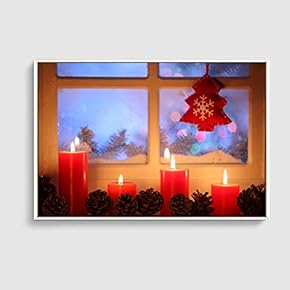 Framed Canvas Home Artwork Decoration Merry Christmas Canvas Wall Art for Living Room, Bedroom - 16x24 inches
