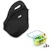 Cosmos Black Color Small Size Neoprene School Travel Outdoor Portable Snack Lunch Tote Bag Handbag Container Case