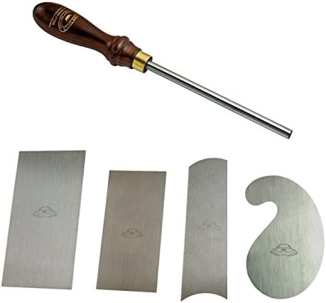 Crown (Made in UK) Scraper Burnisher and 4-Piece Crown Cabinet Scraper Set