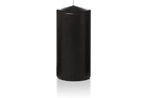 yummi 3" x 6" Black Round Pillar Candles - 3 per Pack