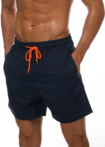 Mens Quick Dry Beach Short Swim Trunks with Mesh Lining