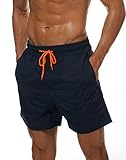 JINSHI Mens Quick Dry Beach Shorts Swim Trunks with Mesh Lining