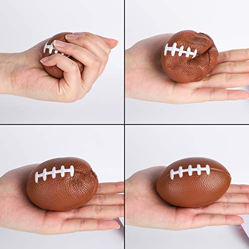Grobro7 Super Bowl Football Mini Sports Balls Rugby Stress Relieve Balls-6 Pack/Set Squeeze Foam Toy Football Themed Party Supplies Party Favor for Anxiety Relief