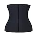 YIANNA Women's Latex Sport Girdle Waist Training Corset Waist Shaper, Size L (Black)