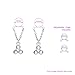vcmart 2Pcs Fake Nipple Rings Dangle Non Pierced Stainless Steel Faux Body Piercing Jewelry