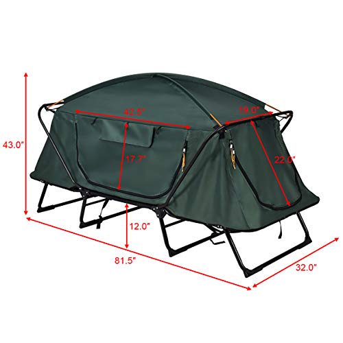 TANGKULA Tent Cot Folding Waterproof 1 Person Hiking Camping Tent with