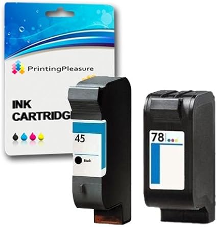 Printing Pleasure 2 (FULL SET) Remanufactured Ink Cartridges Replacement for HP 45 78 Officejet 