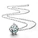 EUDORA Harmony Bola Tree of Life 18mm Pendant Pregnancy Necklace with 30'' Seagreen