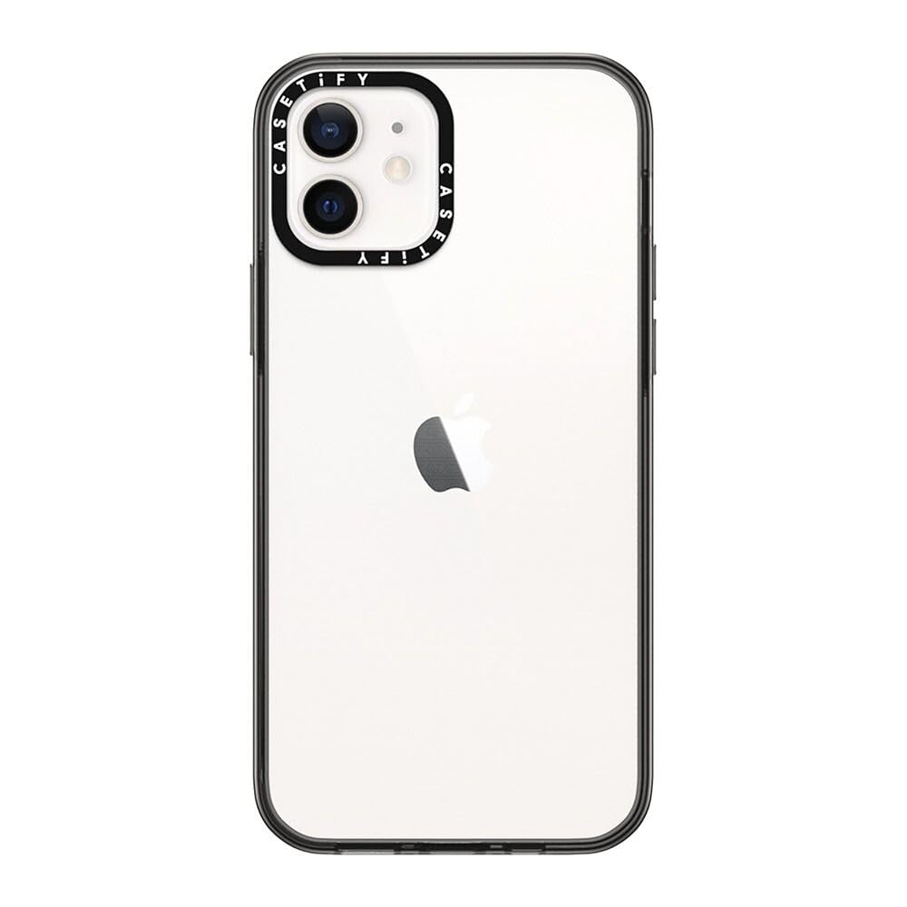 CASETiFY Compact Schutzhülle für iPhone 12 Hülle [2X Militärqualität Fallgetestet / 1,2 m Fallschutz] – Transparent Schwarz — image 1