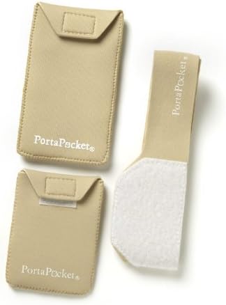 PortaPocket Essentials+, a Strap-on Carrying Case / Travel Wallet System, Beige by PortaPocket