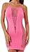 Womens Seamless Mesh Lingerie Chemise(XL,Rosepink)
