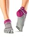 ToeSox Women's Lolo Performance 5 Toe Sport No Show Toesocks (4AM Orchid) Small