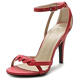 Ollio Women's Shoe High Heel Front Twisted Ankle Strap Dress Sandal