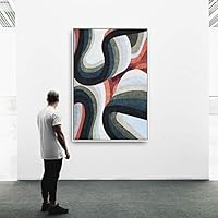 Framed Canvas Wall Art Color Block Canvas Prints Home Artwork Decoration for Living Room,Bedroom - 16x24 inches