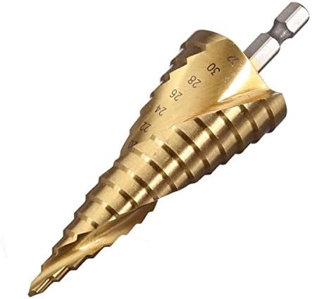 Wishfive 4-32MM HSS 4241 Step Drill Bit Spiral Groove Ladder Drill Hexagon Shank