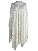 Anna-Kaci Womens Oversized Gatsby Hand Beaded Fringed Sequin Evening Shawl Wrap