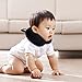 H HOMEWINS Travel Pillow for Kids,Cute Animal Neck Pillow for Boys Girls,Soft Neck Head Chin Support Pillow,Travel Accessories for Airplane, Car, Train,Recline (Black cat)