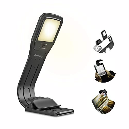Rncyn [2800K] Warm LED Book Light Reading Lamp USB Rechargeable,Adjustable 4Level Brightness