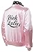 50S Grease T-Bird Danny Pink Ladies Satin Jacket Costume with Polka Dot Scarf for Girls (10, Pink)