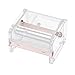 DZT1968 Desktop Tape Dispenser jagged Tape Cutter Tape Dispenser Roll Tape Holder Storage Box 10.3x9.1x7.1cm (Beige)