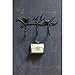 Creative Co-Op Metal Twig & Bird Wall Décor with 3 Hooks