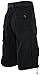 Mens Premium Cargo Shorts with Belt (8 Pockets 32-44 Size) (36, Black)