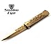 Snake Eye Tactical Gold Titanium Coated Handle Assisted Open Folding Drop Point Blade Pocket Knife Self Defense Everyday Carry
