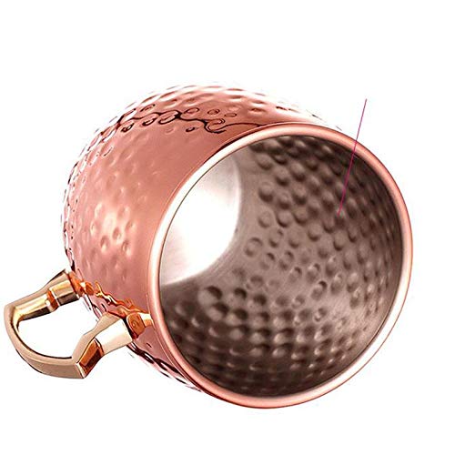 Fablcrew Moscow Mule Kupferbecher 550 ml, Moscow Mule Becher Cocktailgläser für Cocktail, kalte Getränke, Party, Bar – Bild 6