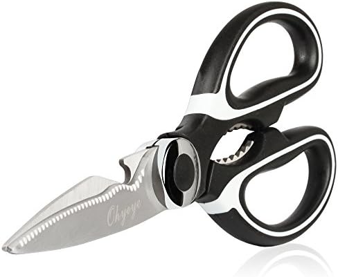Kitchen Scissors- Heavy Duty/Ultra-sharp Kitchen Shears- Cooking Scissors for Meat/Fish/Poultry/Vegetables- Stainless Steel Food Scissors with Blade Cover &amp; Ergonomic Handles