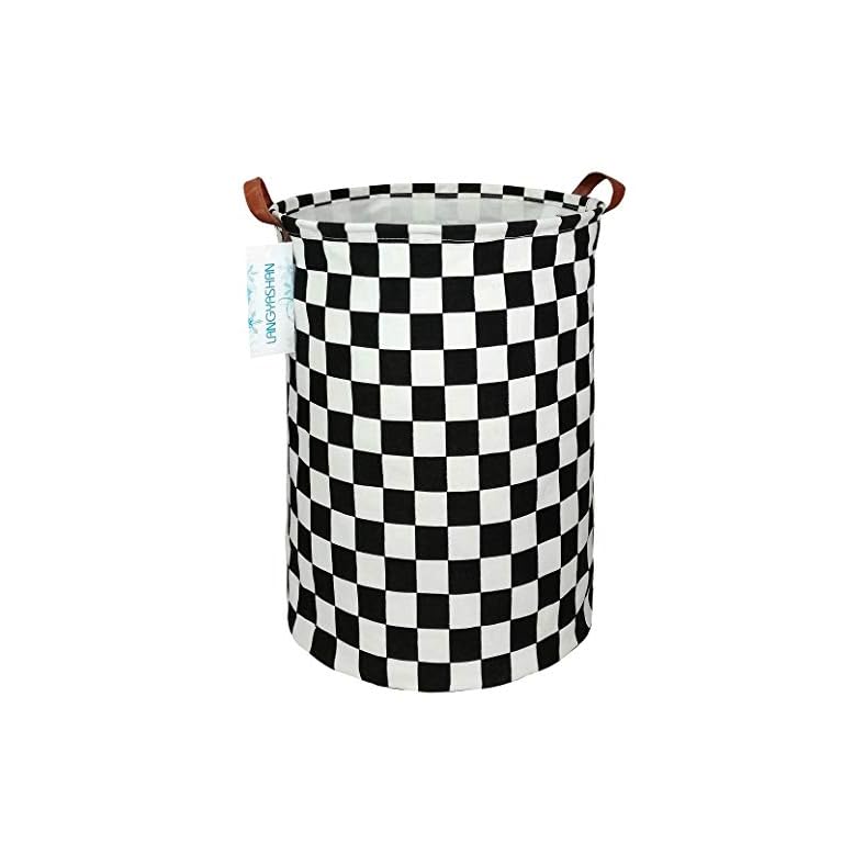 LANGYASHAN Laundry Basket Canvas Fabric Collapsible Organizer Basket for Storage Bin Toy Bins Gift Baskets Bedroom… LANGYASHAN Laundry Basket Canvas Fabric Collapsible Organizer Basket for Storage Bin Toy Bins Gift Baskets Bedroom…